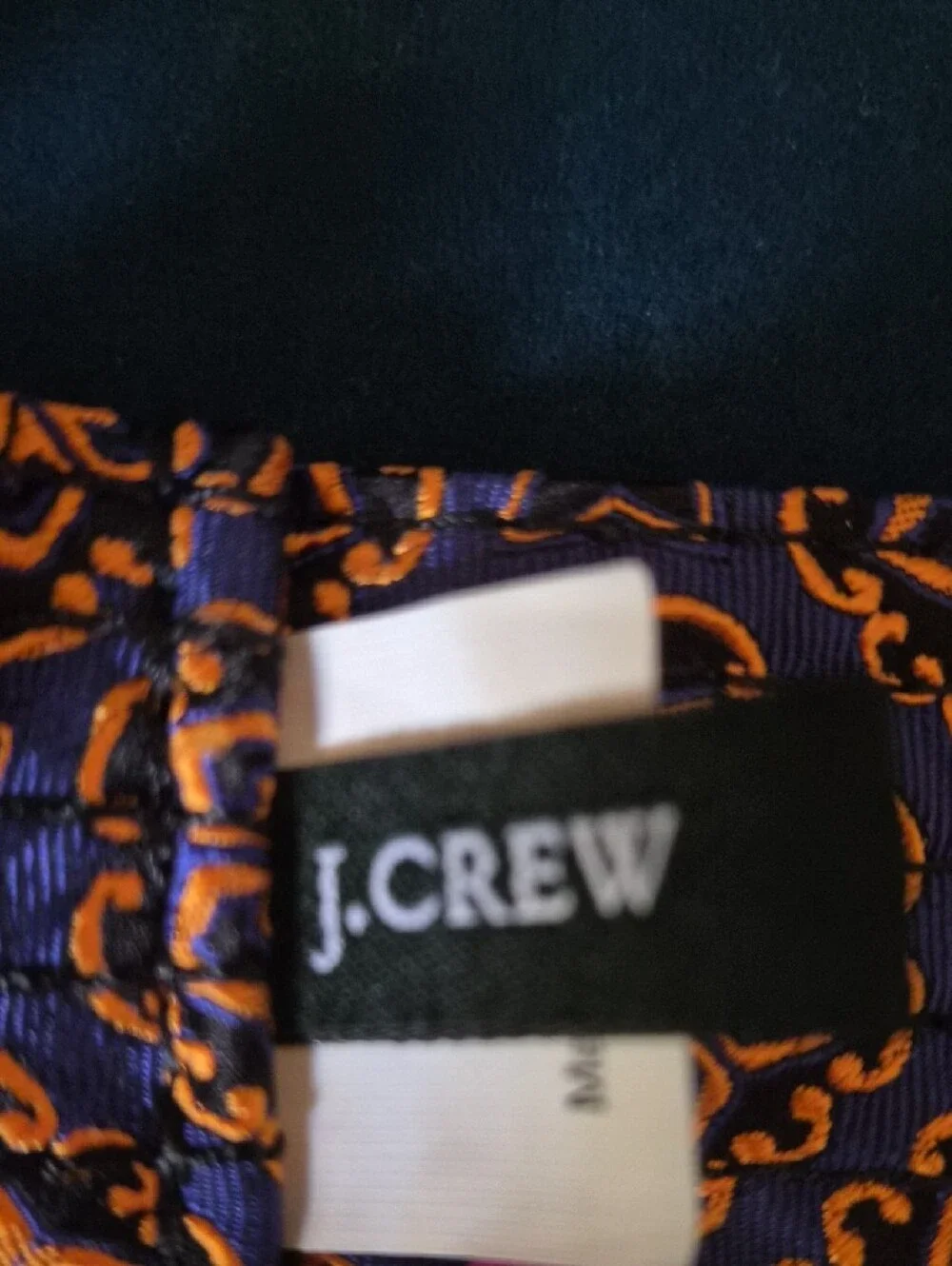J. Crew Orange and Purple Woven Belt Bag Strap